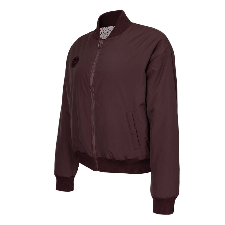 Load image into Gallery viewer, The Indian Maharadja reversible bomberjack dames Dark Berry omgekeerd
