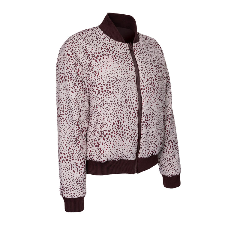 Load image into Gallery viewer, The Indian Maharadja reversible bomberjack dames Dark Berry sfeerbeeld
