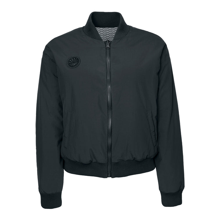 Load image into Gallery viewer, The Indian Maharadja reversible bomberjack dames Urban Grey voorkant
