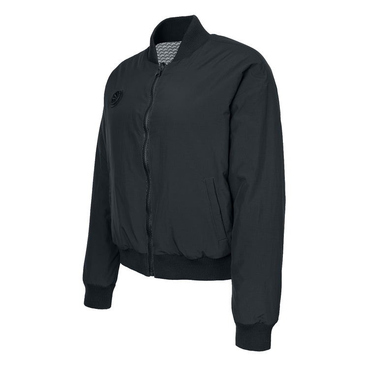 Load image into Gallery viewer, The Indian Maharadja reversible bomberjack dames Urban Grey omgekeerd
