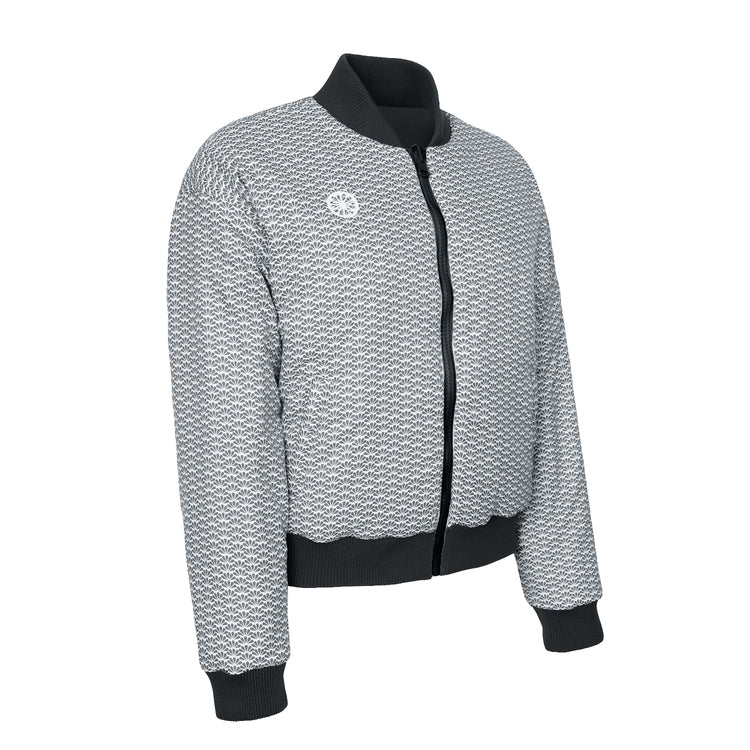 Load image into Gallery viewer, The Indian Maharadja reversible bomberjack dames Urban Grey sfeerbeeld
