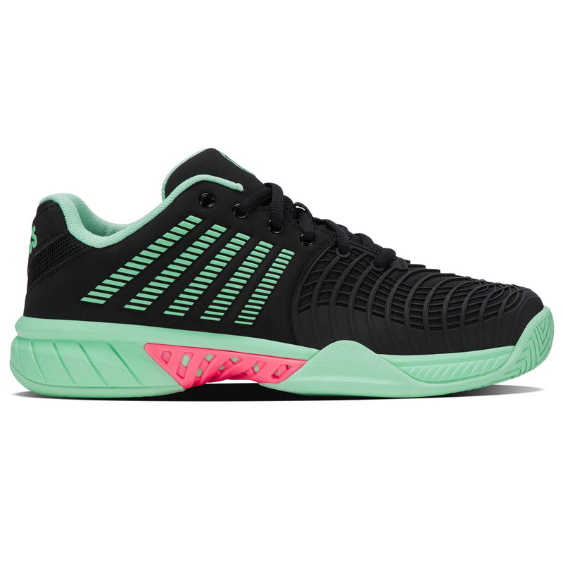 Load image into Gallery viewer, K-Swiss Express Light 3 Dames - Black/Neon Mint/Neon Pastel Pink
