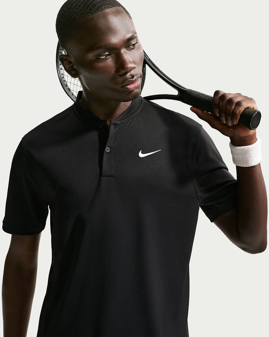 NikeCourt Dri-FIT Blade Solid Polo - Zwart/Wit