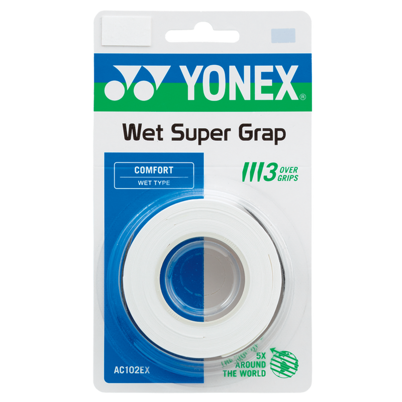 Load image into Gallery viewer, Yonex Wet Super Grap 3-pack Wit
