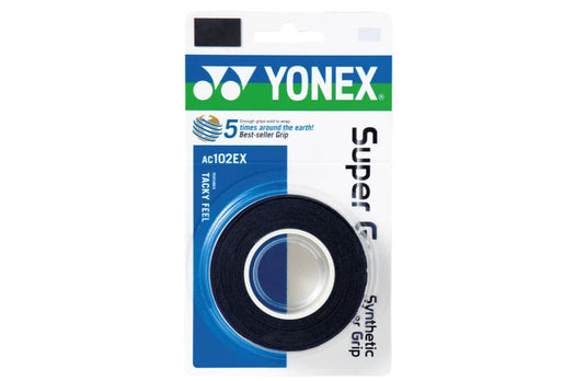 Yonex Wet Super Grap AC102EX zwarte overgrip 3-pack