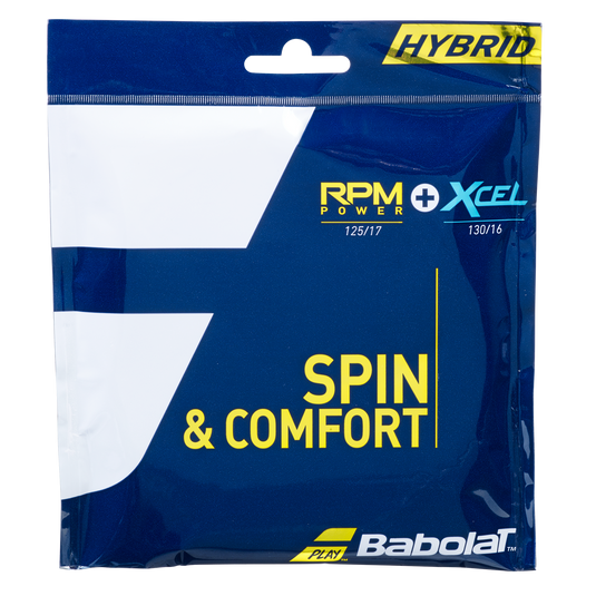 Babolat RPM Power en Xcel hybride snaar