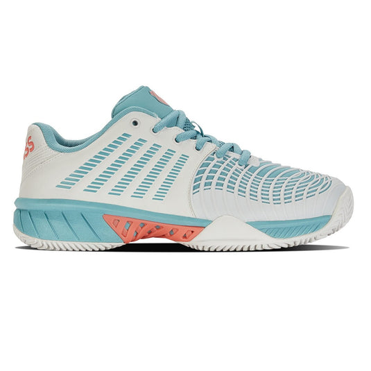 K-Swiss Express Light 3 Dames - Blanc de Blanc/Nile Blue/Desert Flower