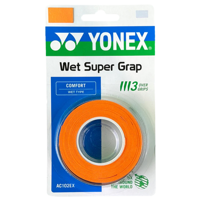 Load image into Gallery viewer, Yonex Wet Super Grap 3-pack Oranje
