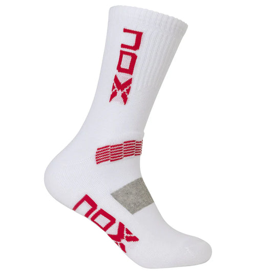 NOX Technical Socks 1-pack Wit met rood logo