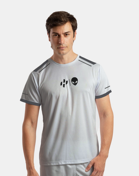Hirostar Alien Padel T-shirt Tolito Aguirre Lichtgrijs