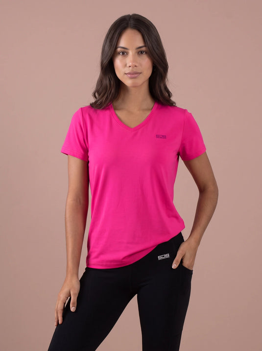 Sjeng Sports Ines dames tennisshirt electric fuchsia